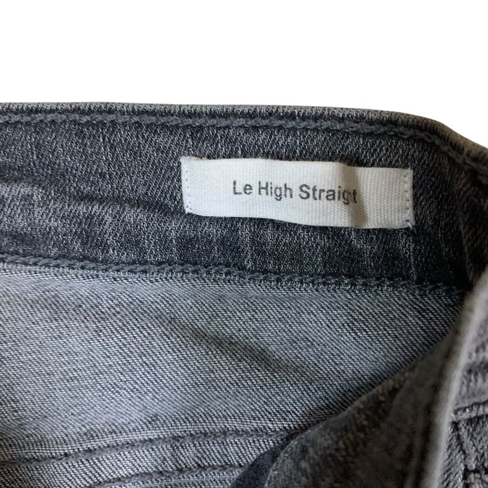 Frame Denim 24 Le High‎ Straight Jeans Gray Distressed Raw Hem Ankle Slim Fit - Picture 5 of 7